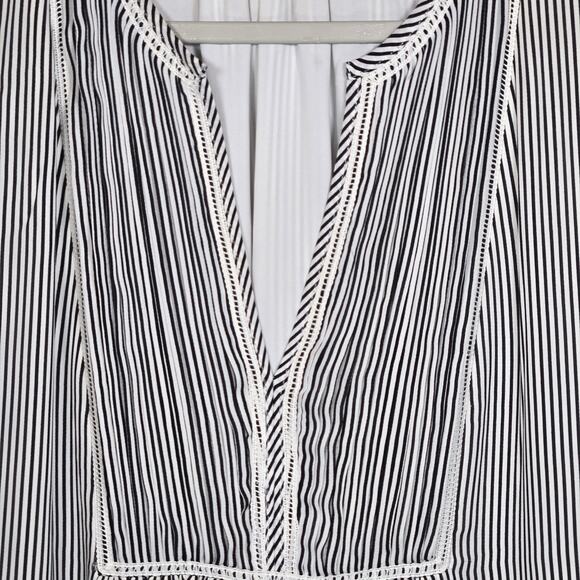 Banana Republic Black And White Striped Dress. Size Medium - Picture 6 of 11